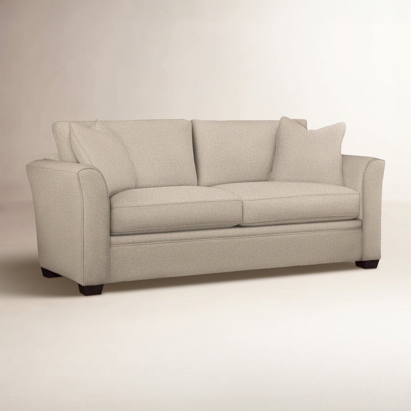 Bridgeport Sofa, Java Finish, Gel Memory Foam Mattress, White Textured Performance; 0865-91
