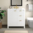 Meuble-lavabo autoportant de 30 po avec lavabo, porte à fermeture douce et 3 tiroirs