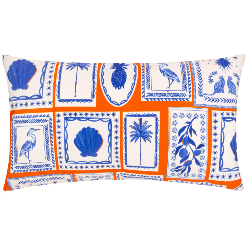 Frieze Indoor / Outdoor Abstract Rectangular Lumbar Cushion
