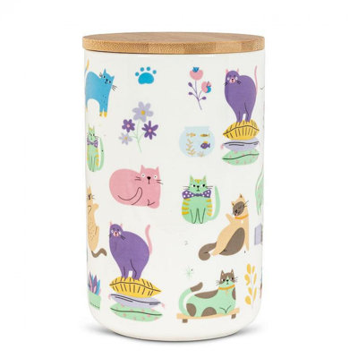 Cats & Flowers Canister