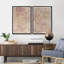 «Grunge Gray Texture Effect Abstract Shapes Modern», reproduction sur toile encadrée 2 pièces-91069291-91069289
