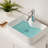 19X15" Modern Ceramic Bathroom Vessel Sink White - Rectangular, Stain , Countertop Mounting Rectangular 19X15, Install