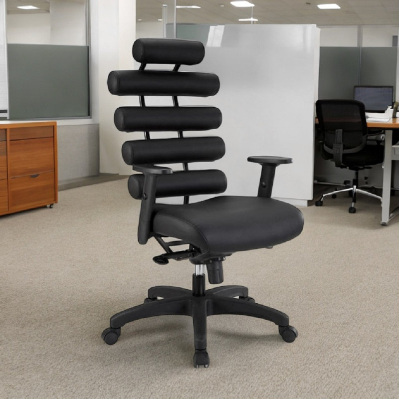 Noom Leather High Back Office Chair, Black