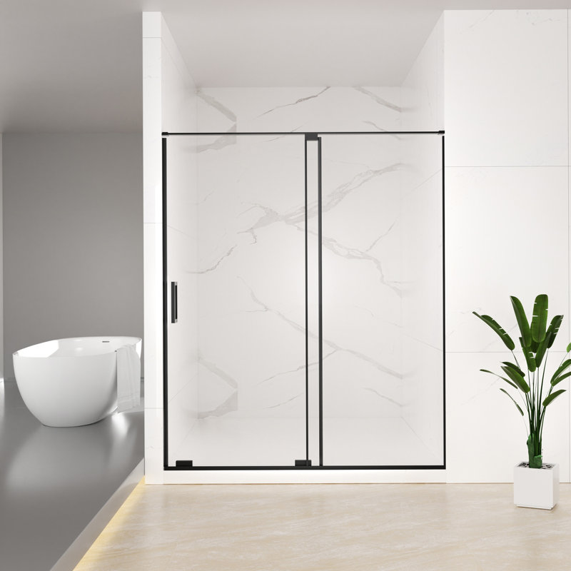 Porte de douche coulissante demi-cadre l 56-60 "x H 72"