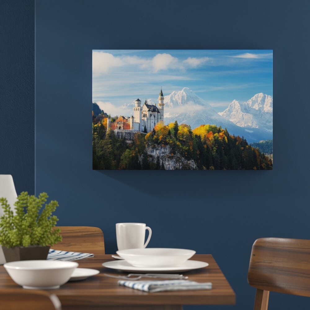 Leinwandbild Schloss Neuschwanstein im Herbst