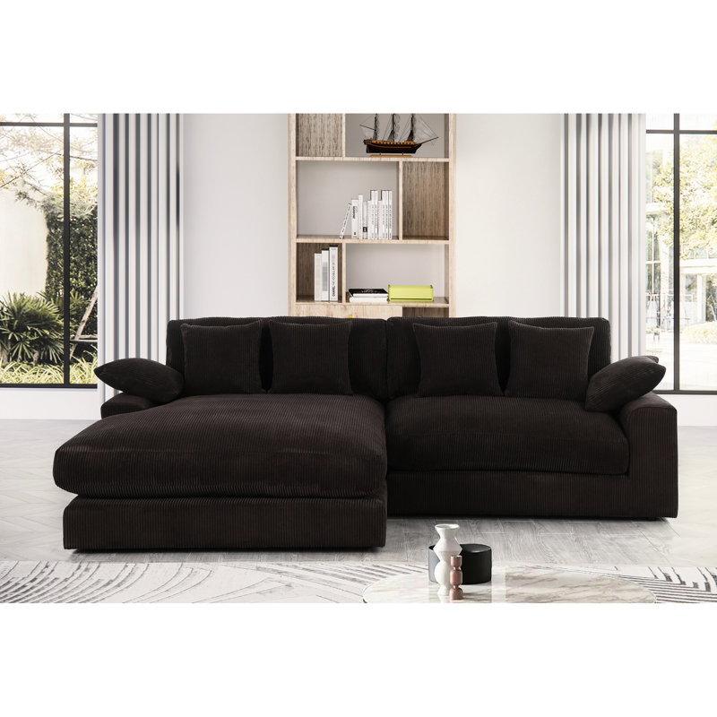 Chaise modulaire en velours côtelé Mystic