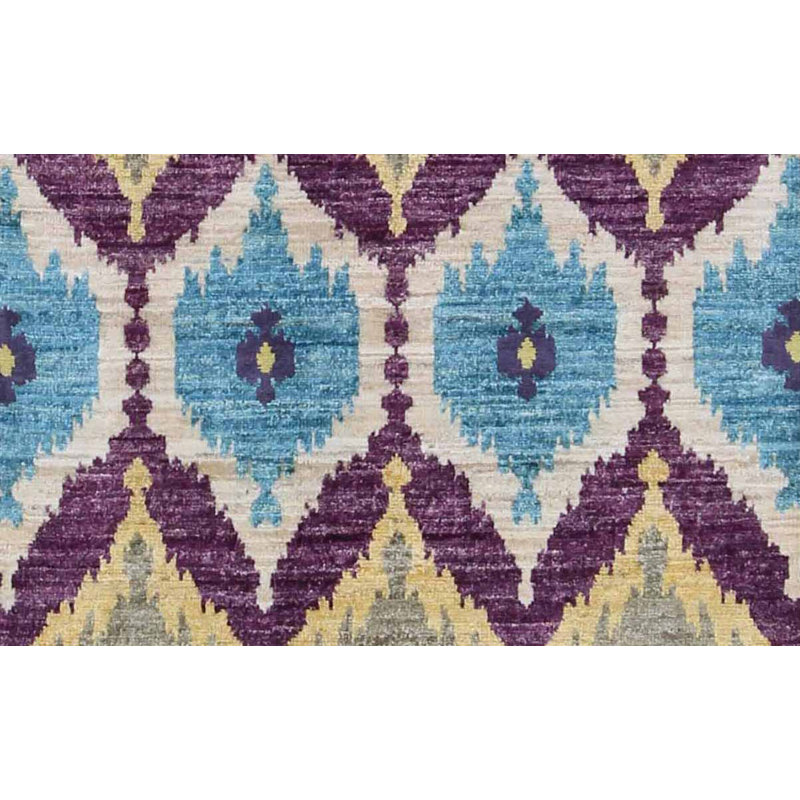 Runner Geometric Hand Knotted Area Rug, Runner 73 x 290cm