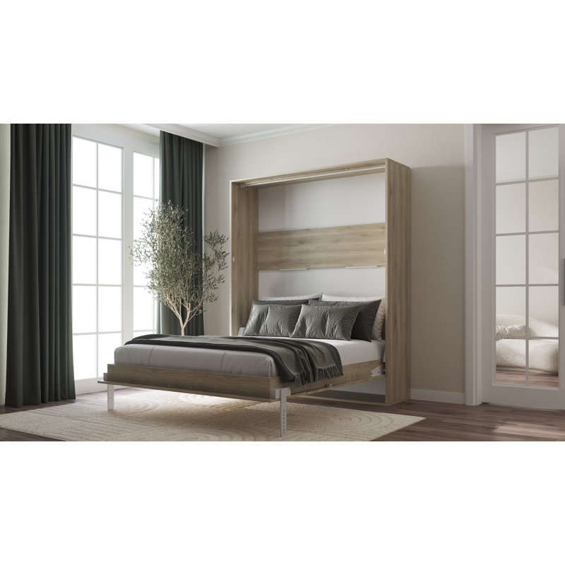 Rechell Murphy Bed, European Kingsize (160 x 200cm), Oak Natural