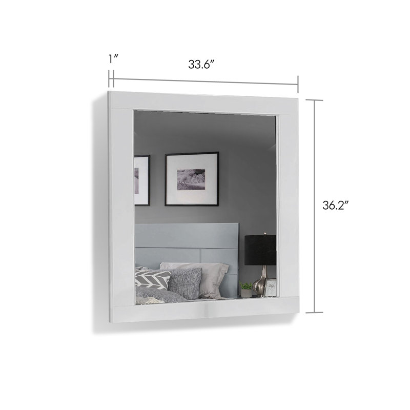 Ensemble commode et miroir Nivia blanc finition Nivia