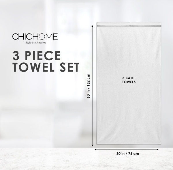 Chic Home 8-Piece Standard 100 Oeko-Tex Certified Towel Set - N/A