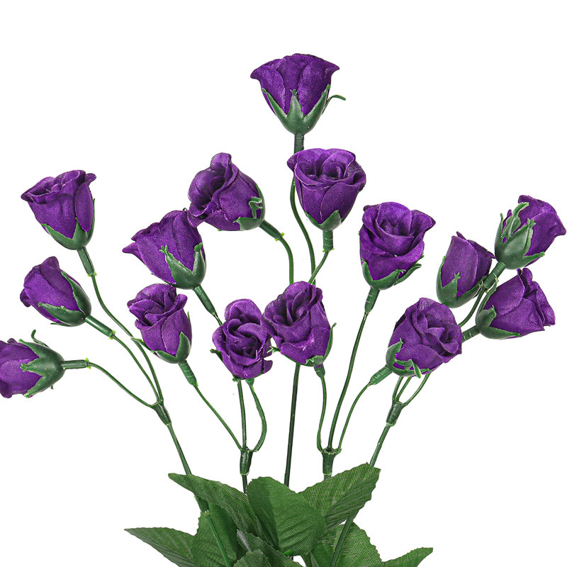 Bouquet de roses artificielles, Mauve