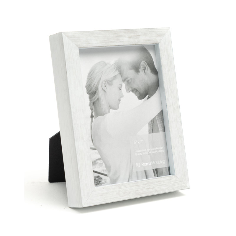 Cadre photo simple en bois doré, 8" x 10", Blanc