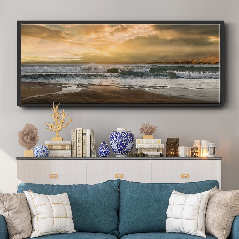 New Dawn- Framed Canvas, 8" H x 20" W