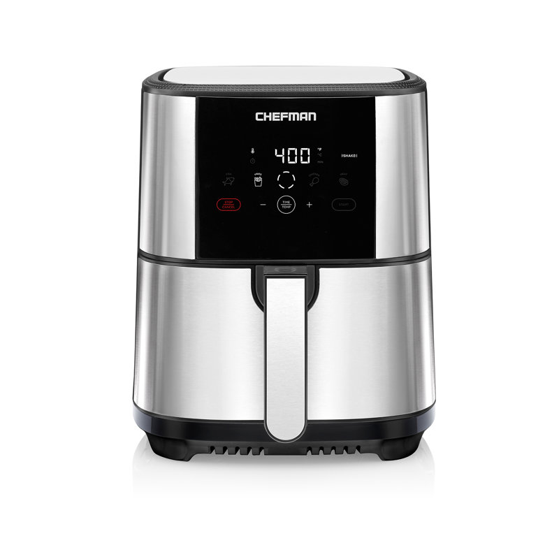 Chefman Turbofry Touch Digital Air Fryer, Stainless Steel, 5 Quart