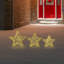 LED Lighted Stars Outdoor Christmas Decorations - 14" - Gold - Set Of 3-876402045