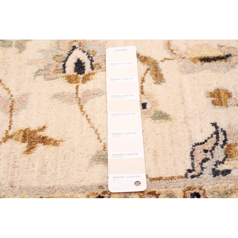 Tapis unique en laine noué à la main 4 pi 1 po x 5 pi 9 po nouvel âge Esarosa