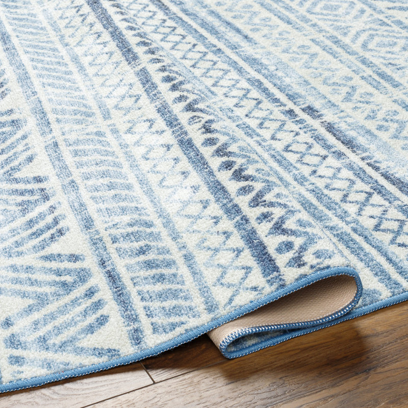 Dimattia Light Silver Machine Washable Area Rug, Rectangle 8'10" x 11'9"