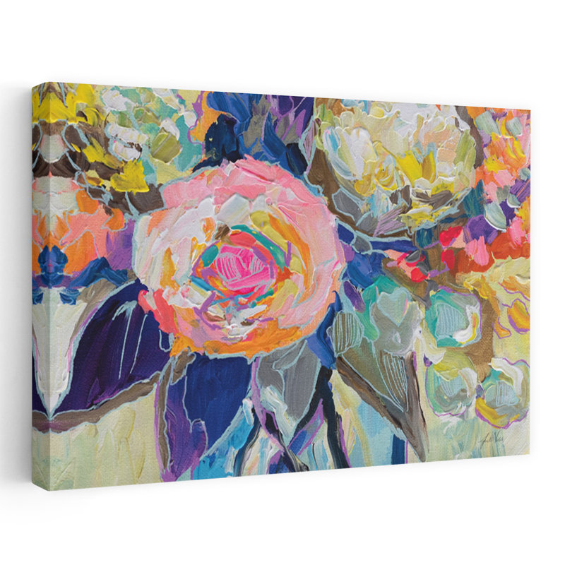 Art contemporain Art floral contemporain, H 16 po x l 24 po