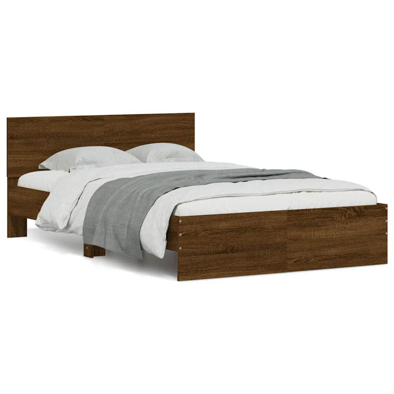 Aleshia Bed, Brown Oak, 140 x 190cm