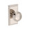 Bremerton Privacy Knob with Chamfered 5in Rose in Unlacquered Brass