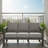 75" All-Weather Metal 3-Seat Patio Sofa Couch With Thick Gray Cushions & Gray Frame-15233390-15233392