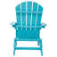 Chaise pliante en bois massif turquoise et grain, siège pré-assemblé, convient pour la cour, le patio, la pelouse, la protection à double revêtement en bleu, idéale, résistance aux intempéries