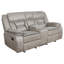 Causeuse-fauteuil rembourrée taupe Brazelton