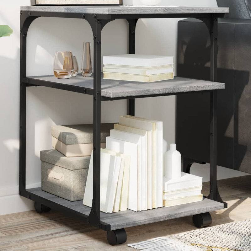 64cm H x 43cm W Printer Stand, Grey Sonoma
