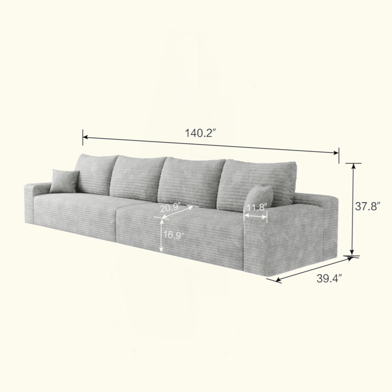 Canapé modulaire 140 po Cloud