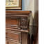 Commode d'appoint sculptée couleur noyer