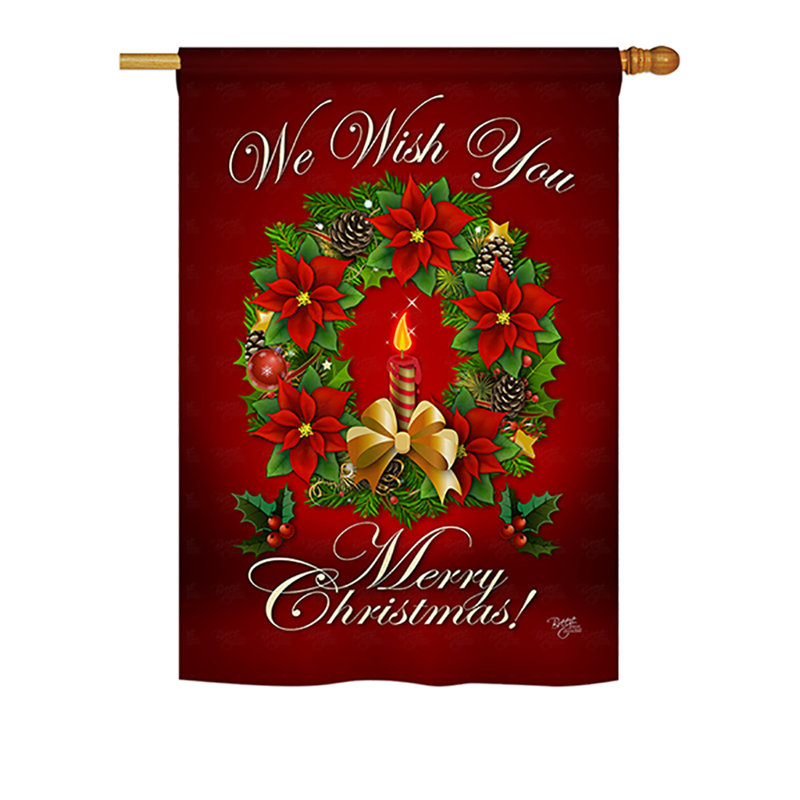 Double Sided Polyester Christmas Garden Flag, 40" H x 28" W