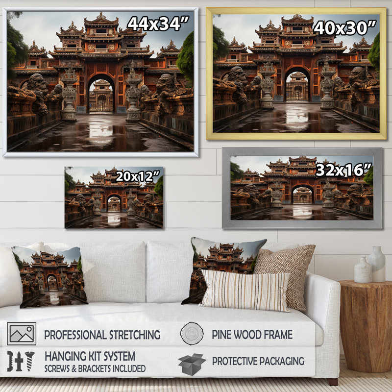 «Vietnam Hue Imperial City II», reproduction sur toile, Toile tendue, H 34 po x l 44 po x P 1,5 po
