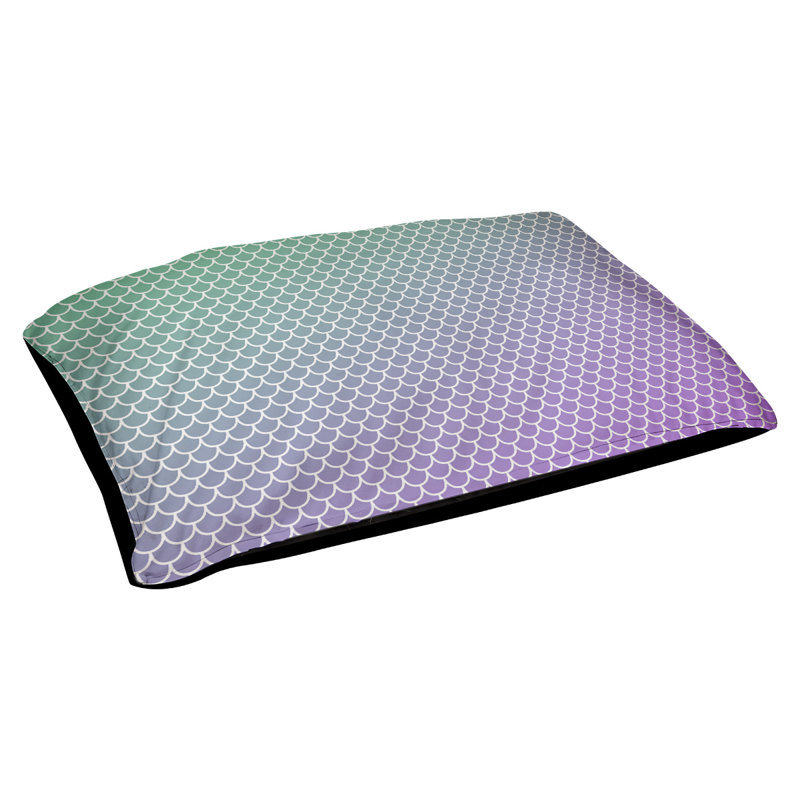 Coussin d'extérieur Campion, Moyen (L 29,5 po x P19,5 po x H 9,5 po), Vert / mauve clair
