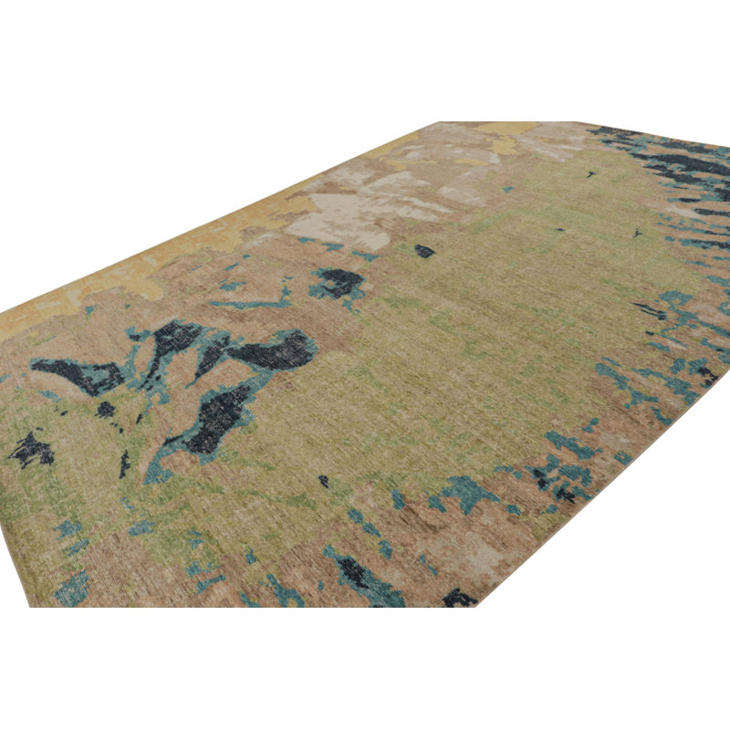 Homage Hand Knotted Wool Geometric Area Rug, Rectangle 10' x 14'