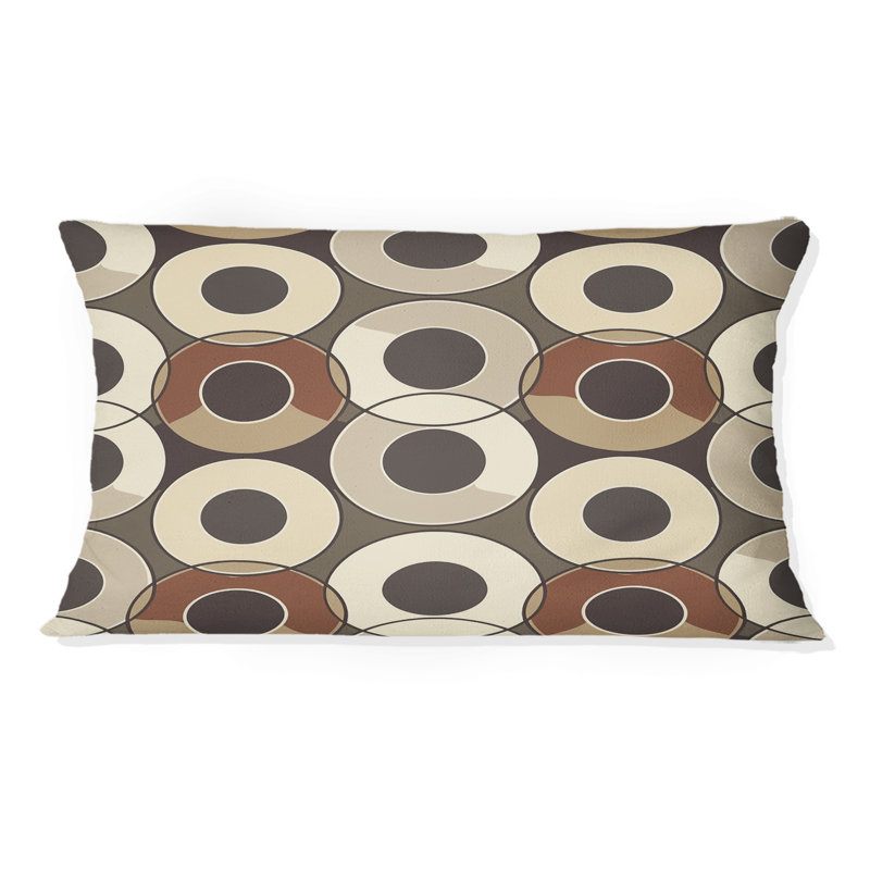Coussin lombaire beige Mid-Century