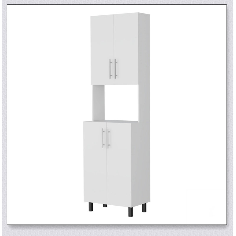 Garde-manger double avec rangement ouvert et dissimulé, parfait pour les cuisines modernes et organisées