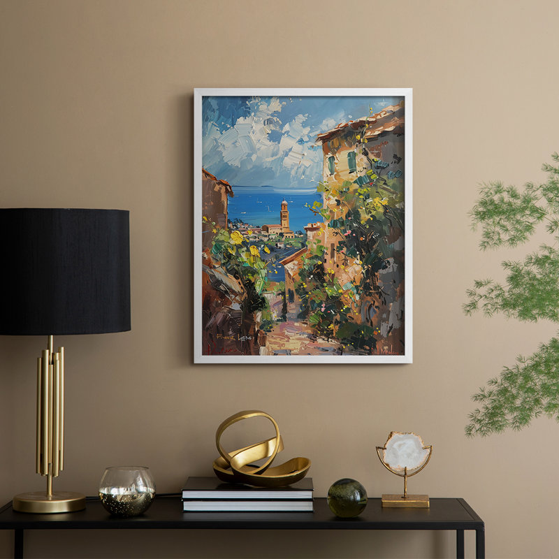 LANDSCAPES Series CCCLXXV Framed Print - Solid Wood, 30" H x 24" W, White