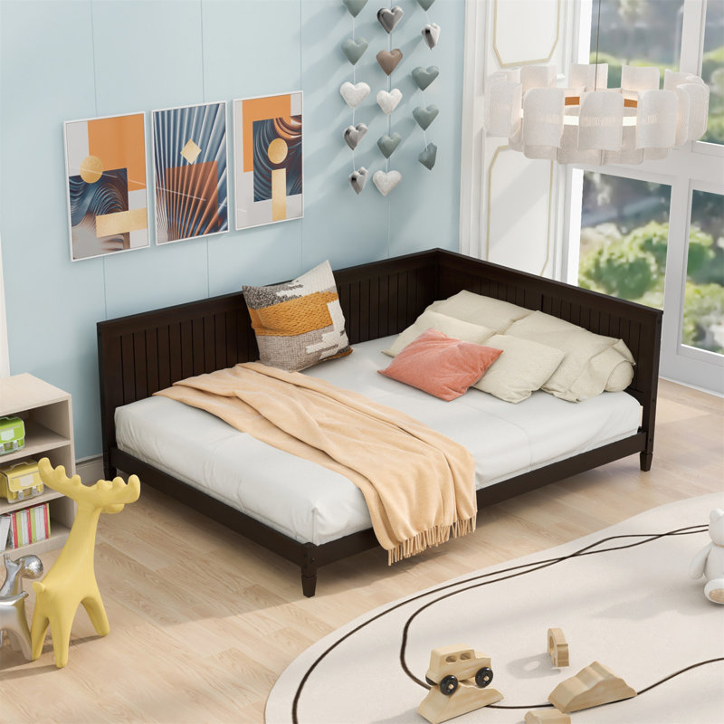 Full Size Wood Daybed/Sofa Bed With Mid-Century Modern Design And Durable Construction For Comfort And Style, Full, Espresso