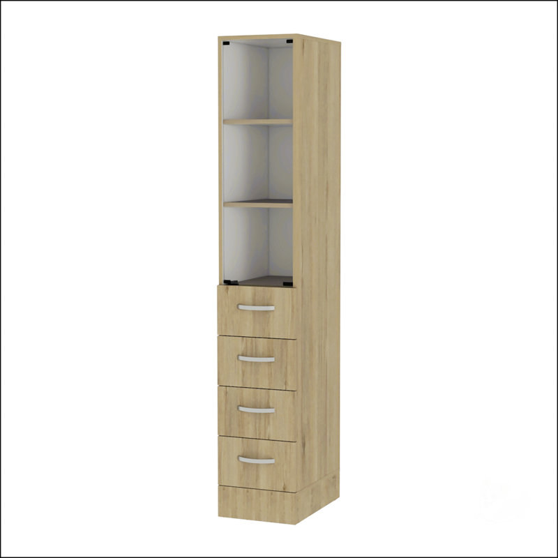 4-Drawer 3-Shelf Linen Cabinet