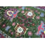 Hand-Knotted High-Quality Green and Wine Area Rug