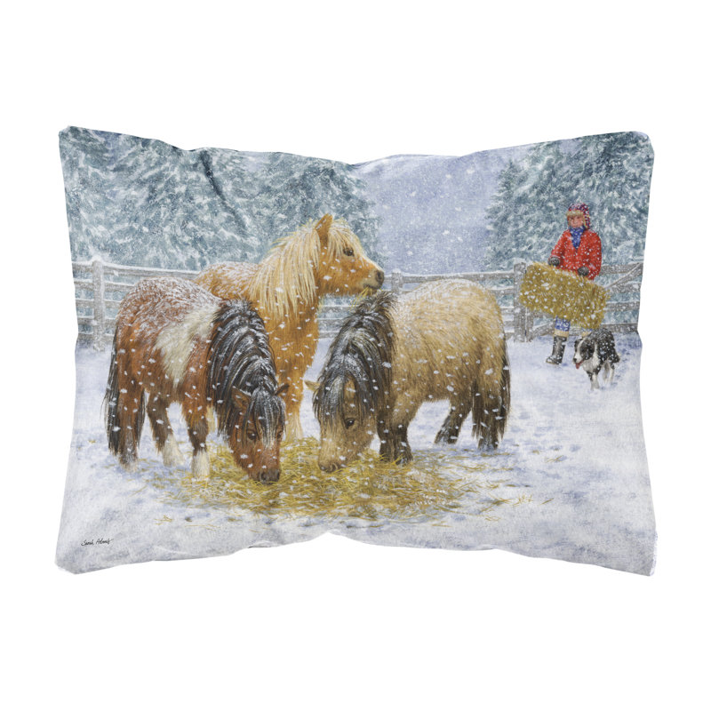  Coussin décoratif intérieur / extérieur Shetland Poneys
