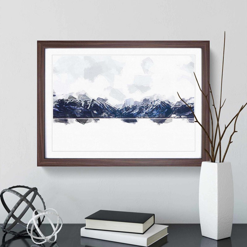 The Rocky Mountains in Colorado in Abstract - Framed Print, 40cm H x 60cm W x 2cm D, Walnut