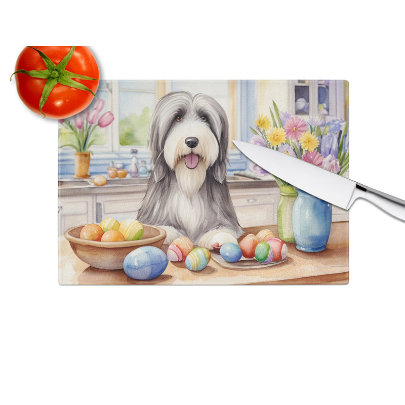 Planche à découper en verre décorative