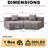 Curved Sectional Sofa With 2 Pillows-1275580724