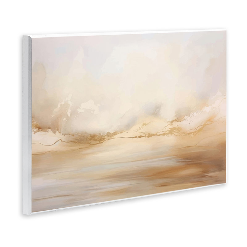 «Neutral Abstract Horizon Line», plaque murale par LSR Creative Studio, H 10 po x l 15 po