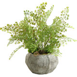 Yoshida Artificial Fern Plant in Planter