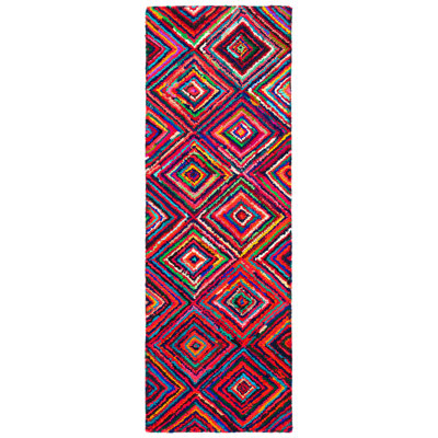 Tapis de performance géométrique touffeté à la main Anaheim Nantucket