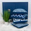 Coussin à fermeture à glissière géométrique 100% coton 18 po x 18 po noir-99166863
