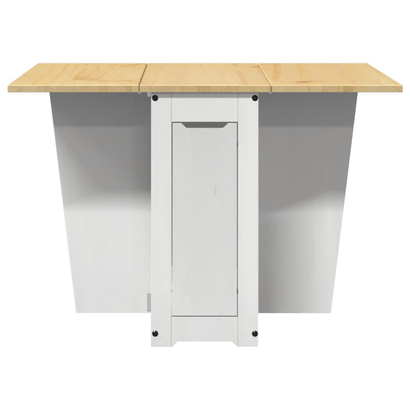 1 114cm Folding Table, Honey wax brown/white