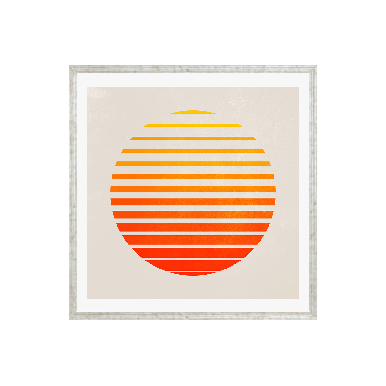Springs 3 Rising Sun Edit by Ayeyokp, No, Silver Floater Framed, 36" H x 36" W x 2" D